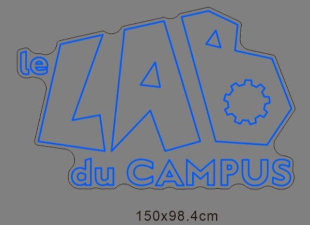 Neon LED personnalise -Le Lab du Campus 150x98 cm