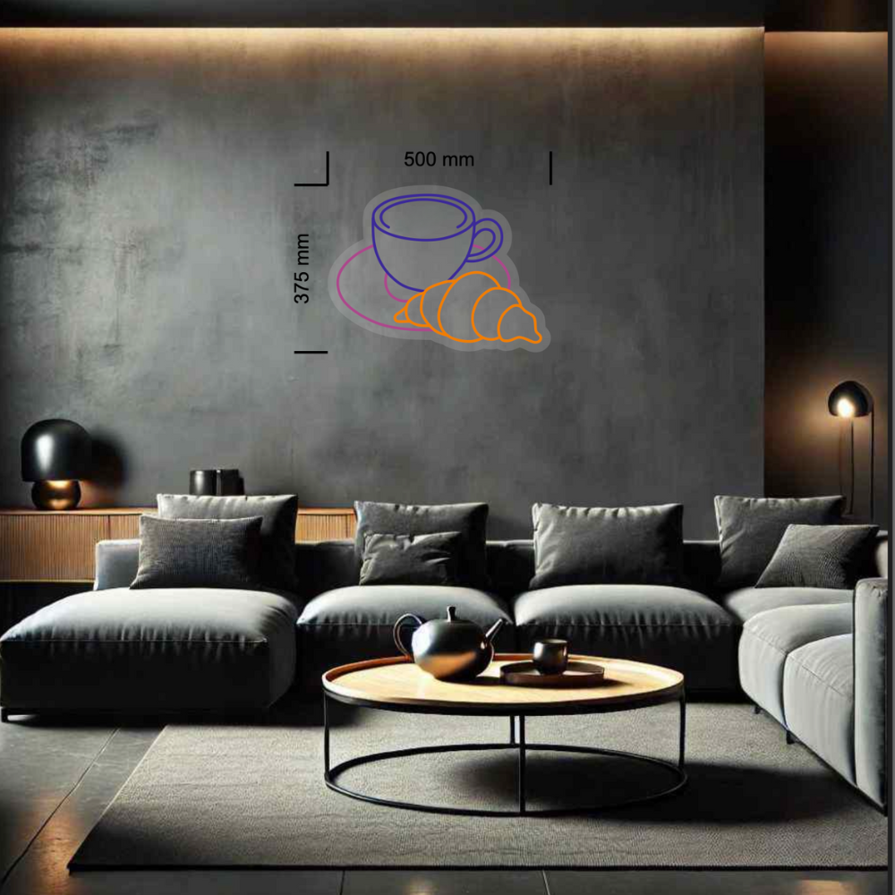 Néon LED Café Croissant