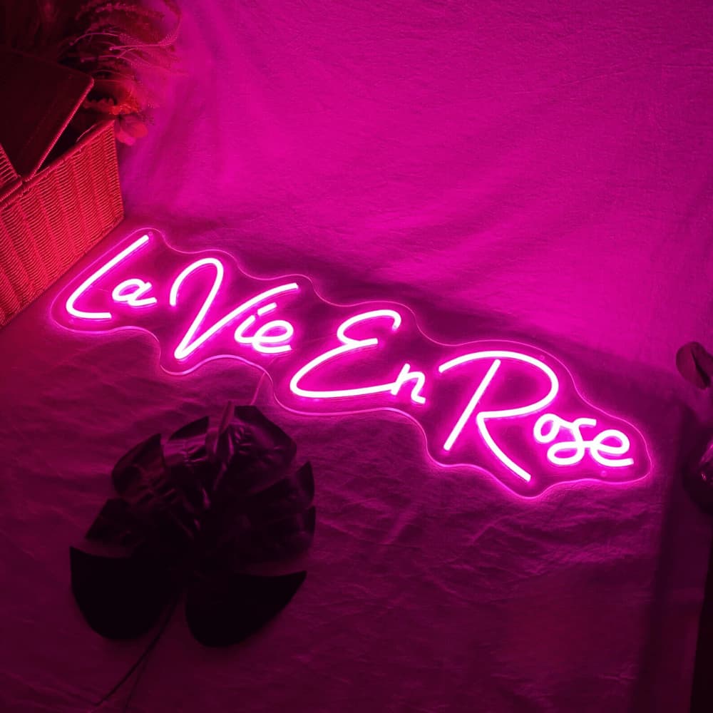 néon led la vie en rose