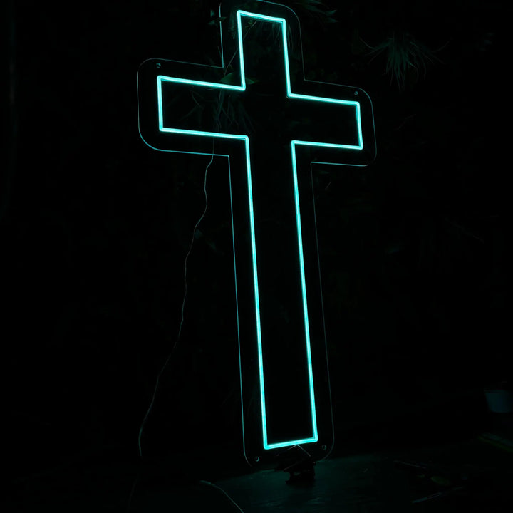 Néon LED Croix religieuse