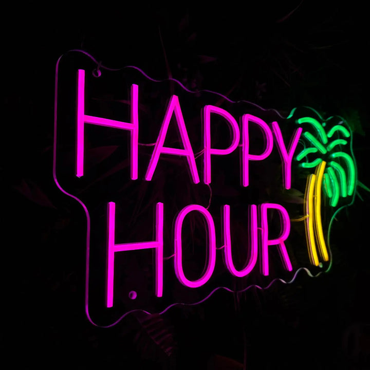 neon led happy hour