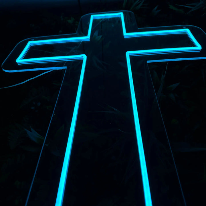 Néon LED Croix religieuse