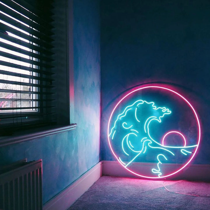 Néon LED la Vague de Kanagawa