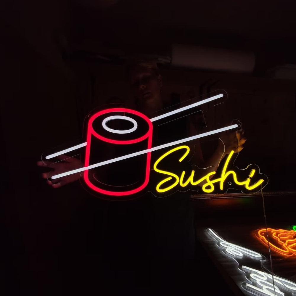 néon japonais sushi