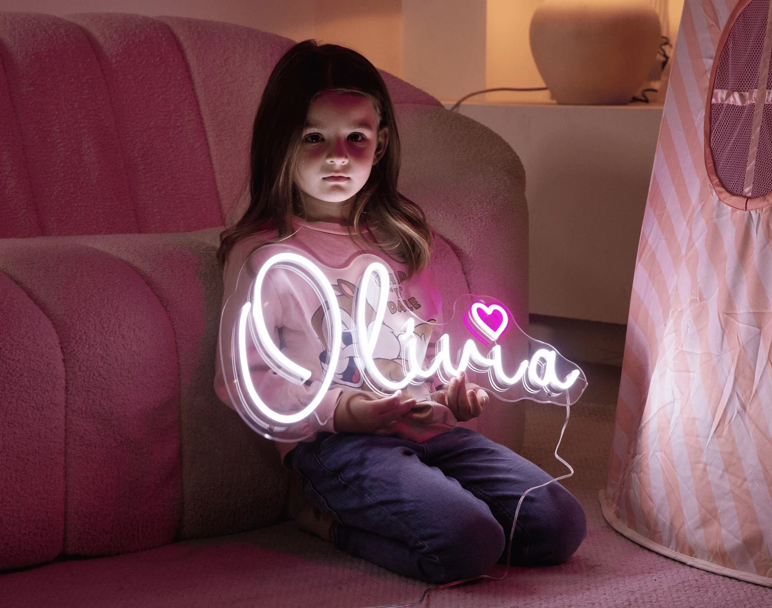 néon led prénom olivia