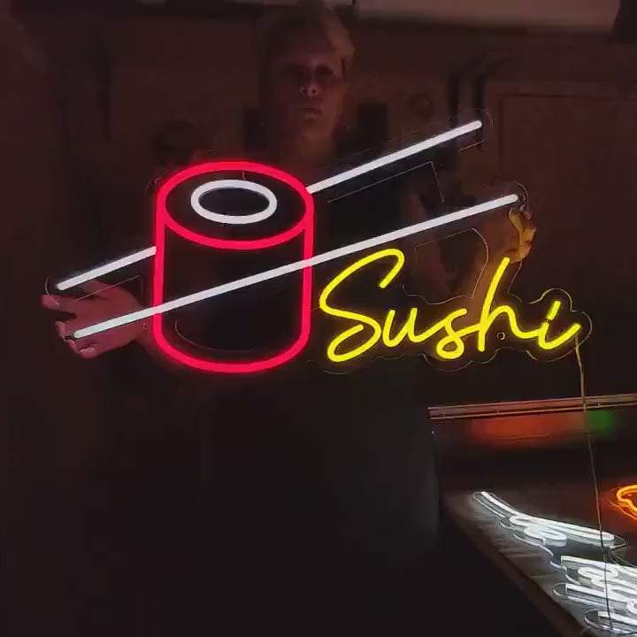 vidéo néon sushi