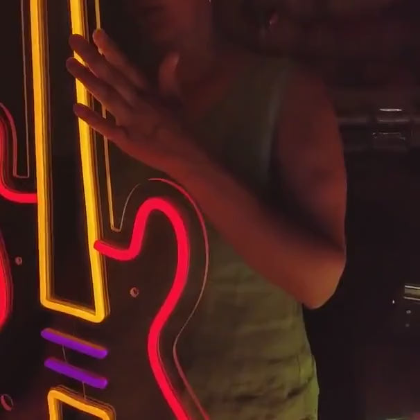 video guitare neon