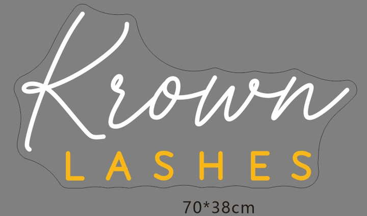 KROWN LASHES 70cm - néon personnalisé