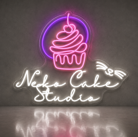 NEKO CAKE STUDIO néon personnalisé
