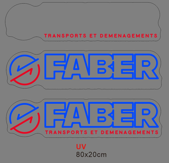 FABER 80cm - Néon personnalisé