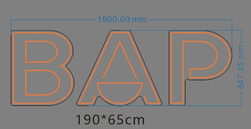 BAP néon personnalisé