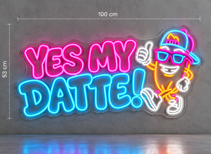 YES MY DATTE néon personnalisé