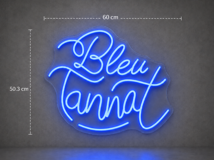 BLEU TANNAT 60CM - Néon personnalisé