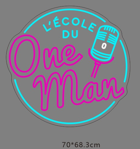 l'école du one man - néon personnalisé