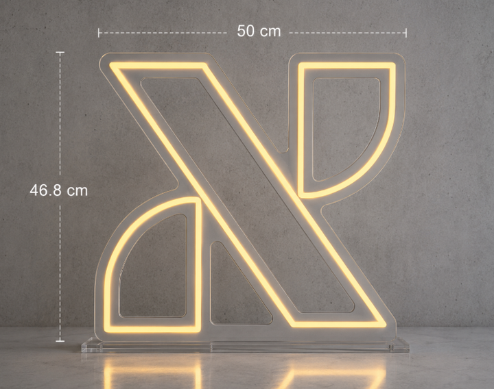 X 50cm - néon personnalisé sur support