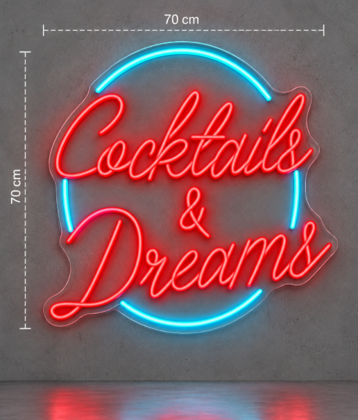Cocktails & Dreams néon personnalisé