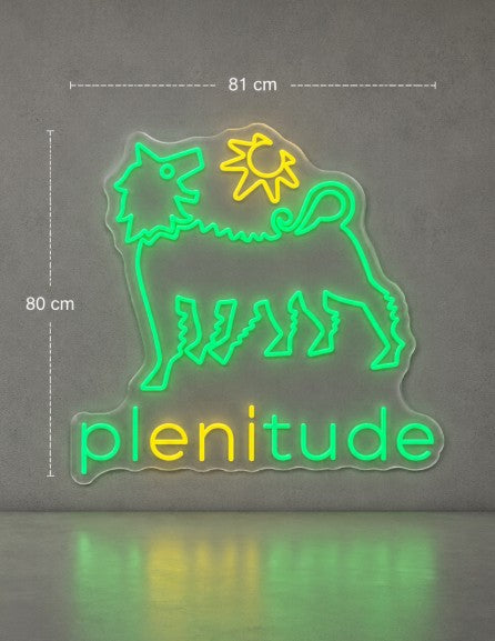 PLENITUDE 81x80cm néon personnalisé