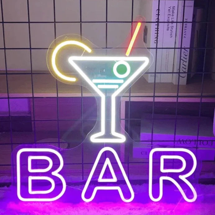 Néon LED Cocktail Bar