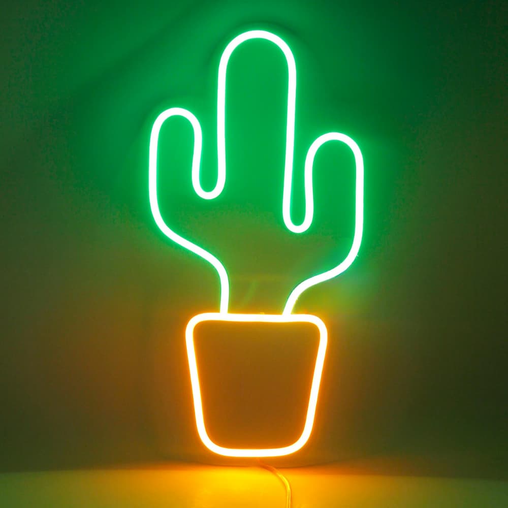 néon mural cactus