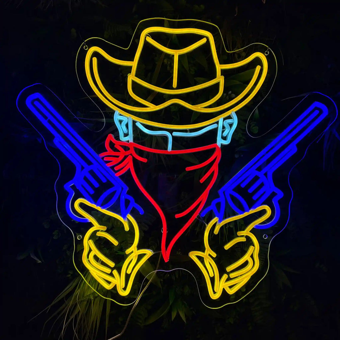 néon led cowboy