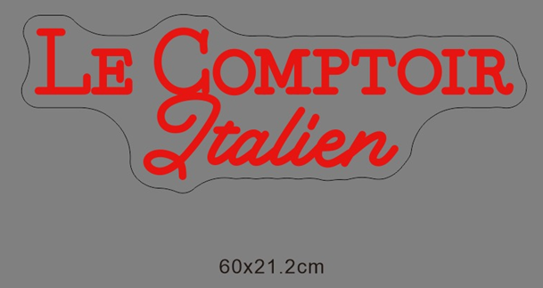 LE COMPTOIR ITALIEN 60cm - Néon Personnalisé