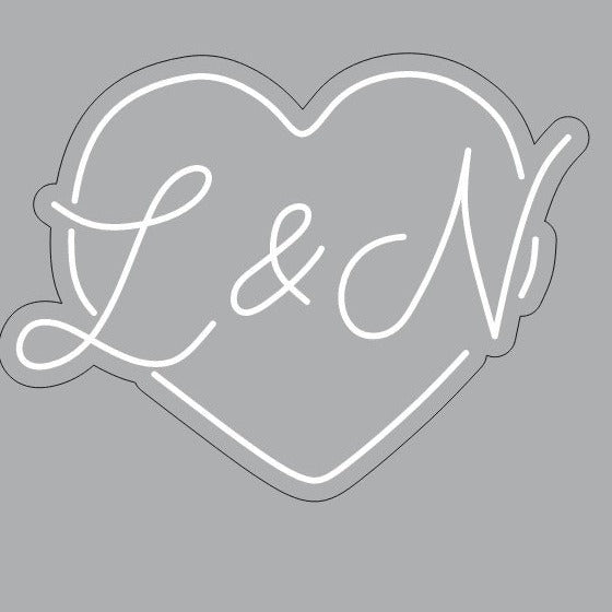 Néon LED Coeur lettre Personnalisé