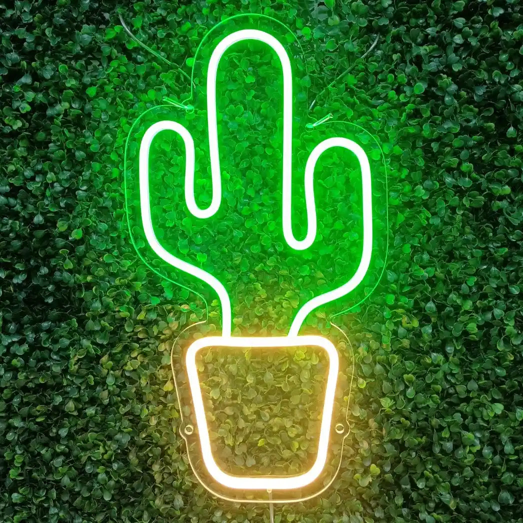 neon deco cactus