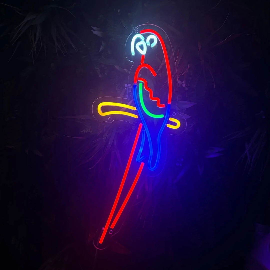 neon animal perroquet