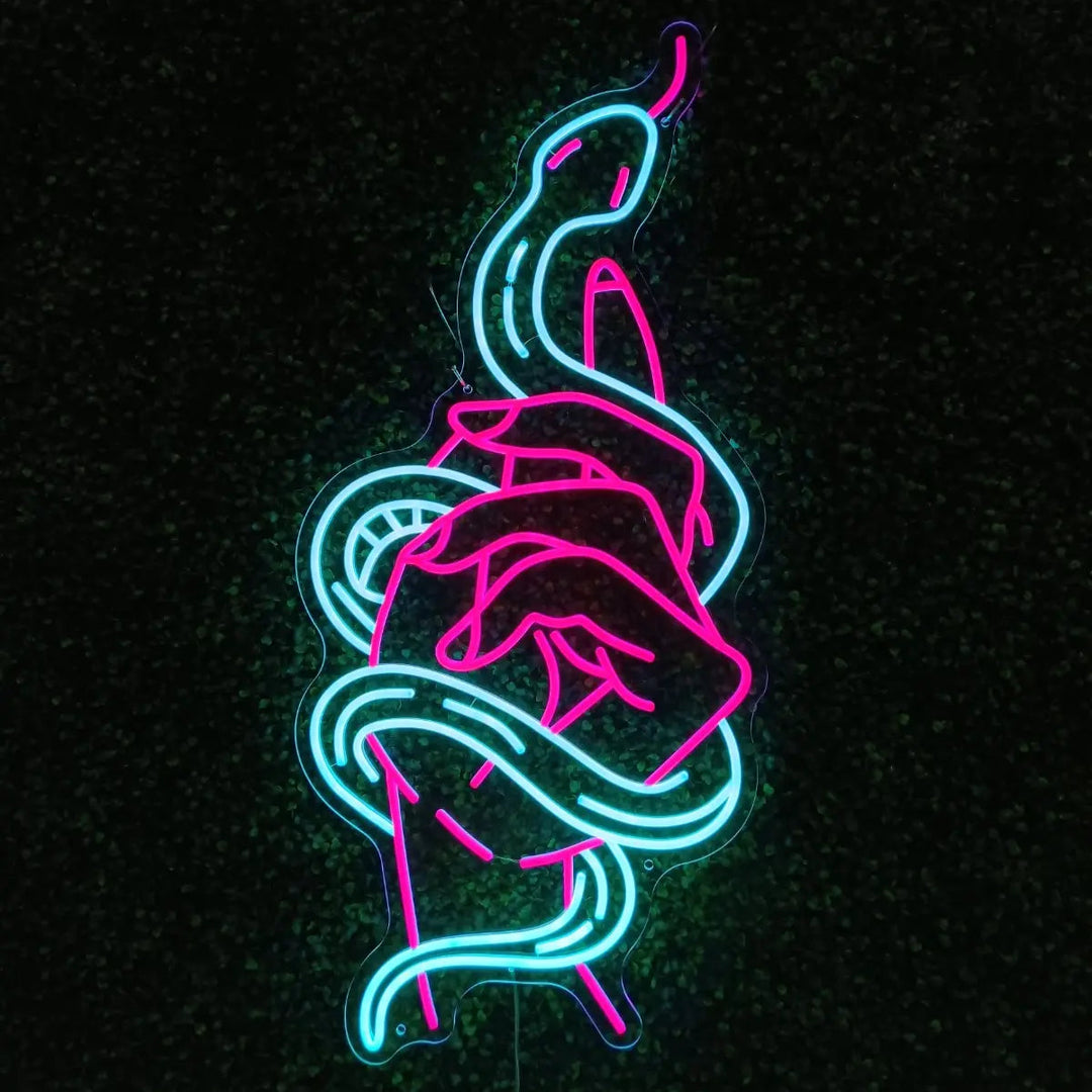 néon serpents enlacés