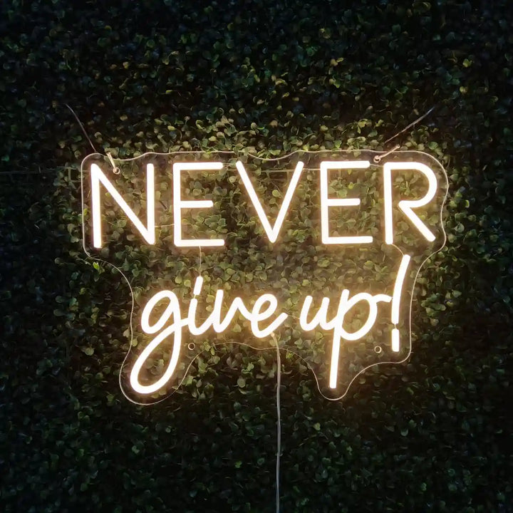 néon deco never give up warm white