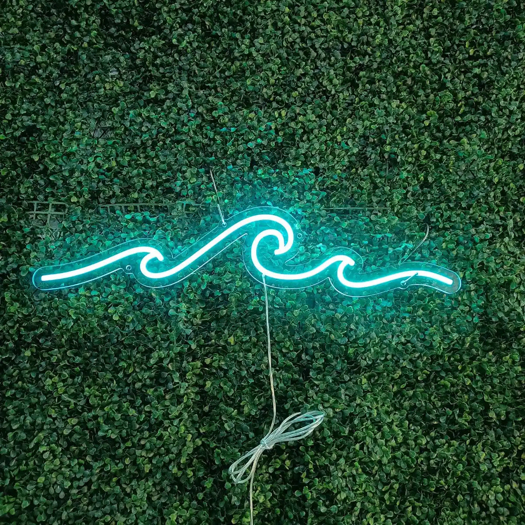 néon vague bleu clair