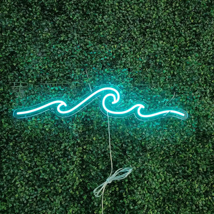 néon vague bleu clair