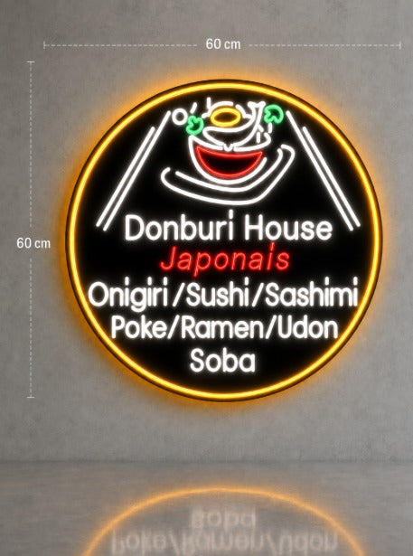 DONBURI HOUSE néon personnalisé 60cm