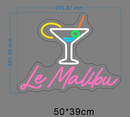 LE MALIBU néon personnalisé