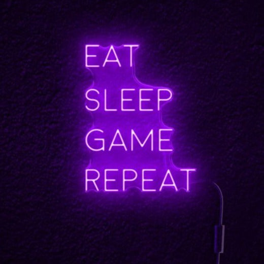 Néon LED Eat Sleep Game Repeat