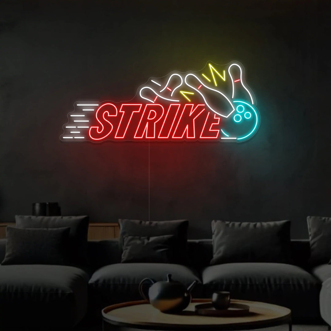 enseigne neon bowling studio neon