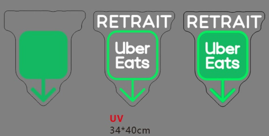 2 néons personnalisés - UBER EATS