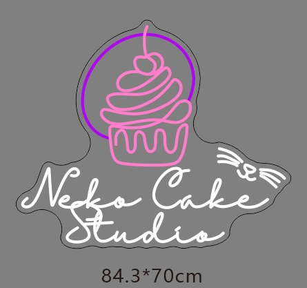 NEKO CAKE STUDIO néon personnalisé