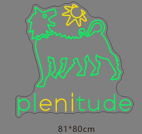 PLENITUDE 81x80cm néon personnalisé