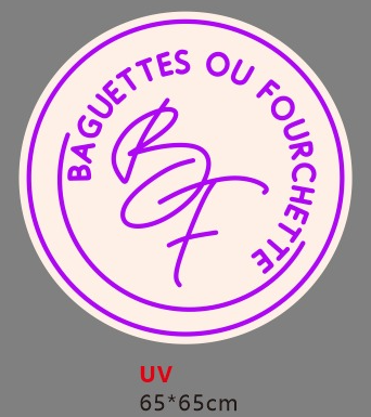 Baguettes ou Fourchette néon personnalisé RGB