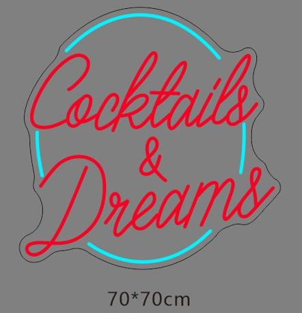 Cocktails & Dreams néon personnalisé