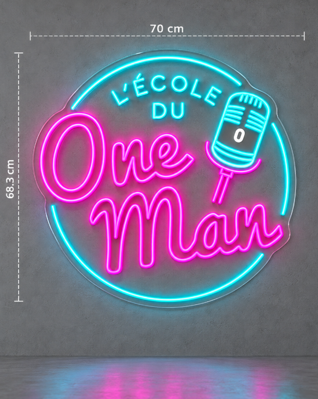 l'école du one man - néon personnalisé