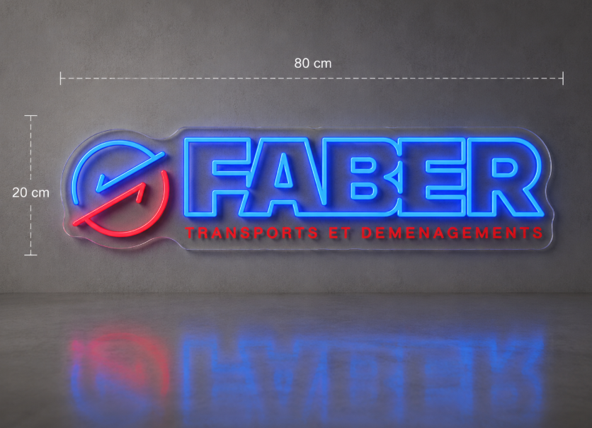 FABER 80cm - Néon personnalisé