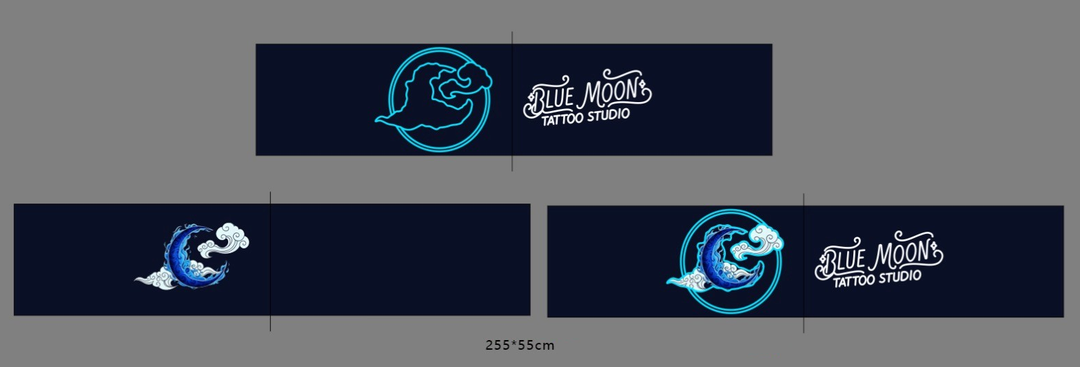 BLUE MOON néon personnalisé