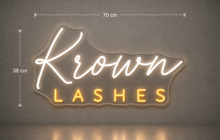 KROWN LASHES 70cm - néon personnalisé