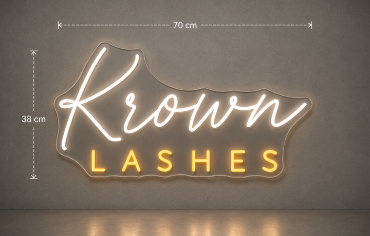 KROWN LASHES 70cm - néon personnalisé