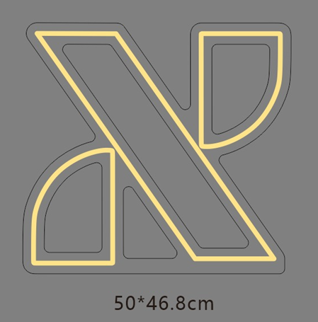X 50cm - néon personnalisé sur support
