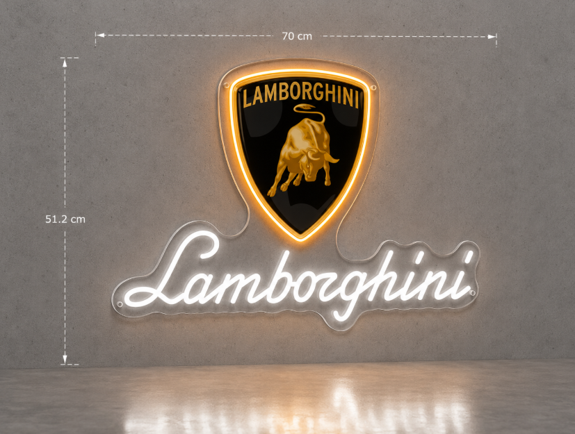 LAMBORGHINI  70 x 51.2 cm néon personnalisé
