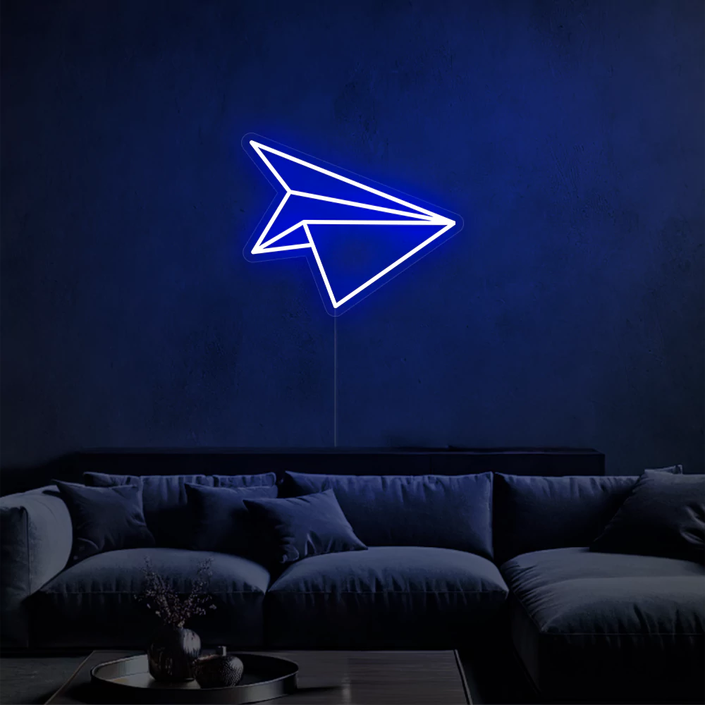 neon-PaperAeroplane-blue