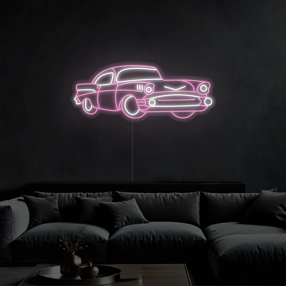 neon-mural_voiture_vintage-light_pink